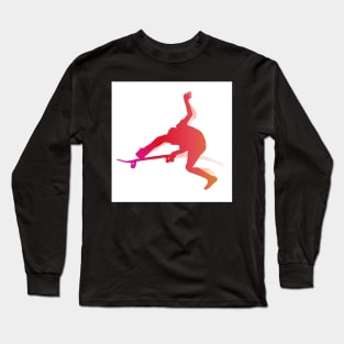 Skaterboarder performing a trick Long Sleeve T-Shirt